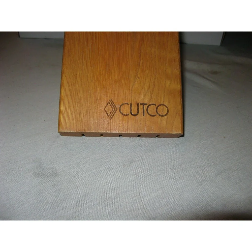 Cutco Wooden 5 Slot Space Saver Knife Block With Folding Stand